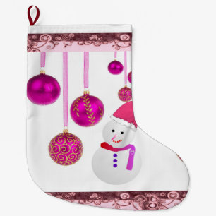 Christmas Stocking, Snowman Large Christmas Stocking