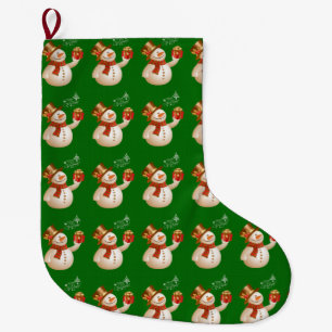 Christmas Stocking, Snowman Large Christmas Stocking