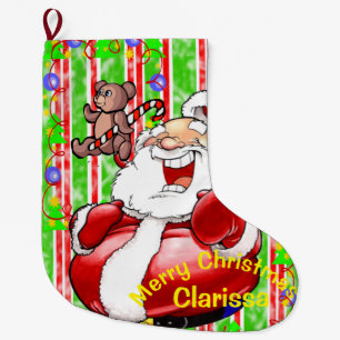 Christmas Stocking, Teddy Bear Large Christmas Stocking