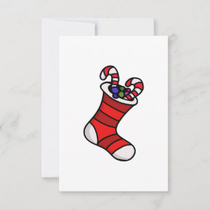 Christmas stocking thank you card