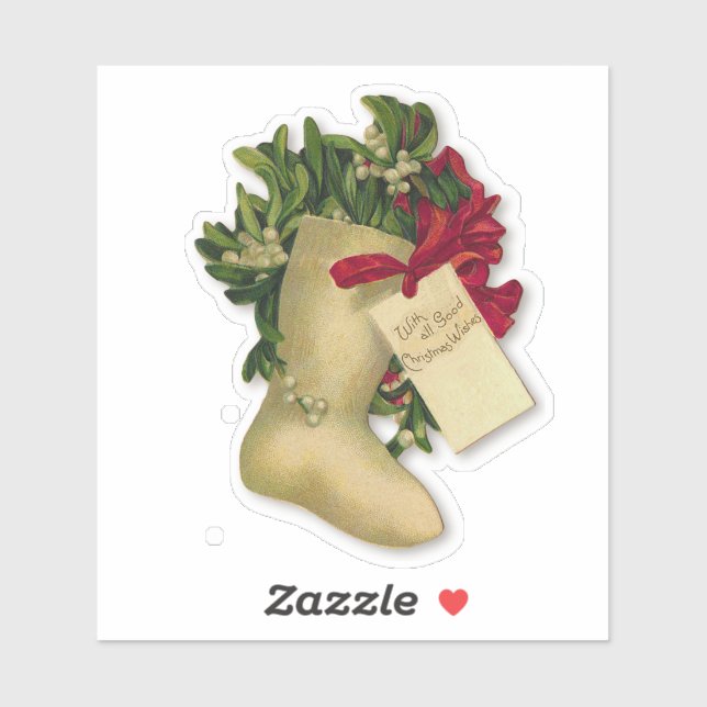 Christmas Stocking Vintage Victorian Antique (Sheet)