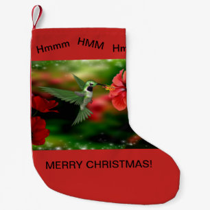 Christmas Stocking with a Hummingbird