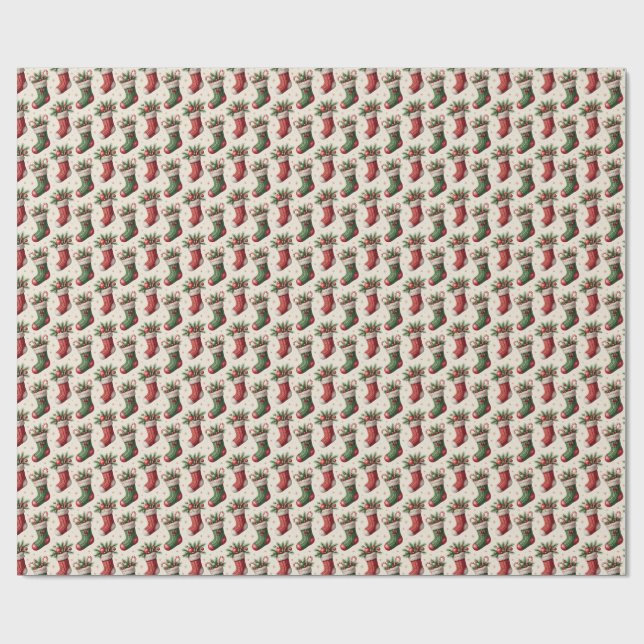 Christmas Stocking Wrapping Paper (Flat)