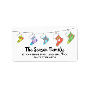 Christmas stockings address label