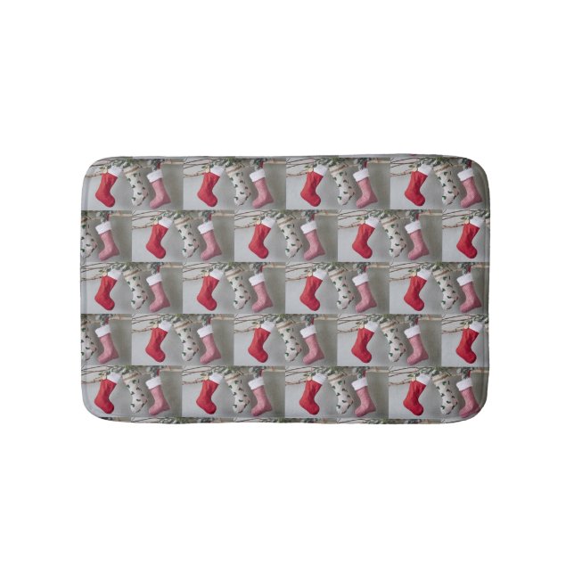 ***CHRISTMAS STOCKINGS*** BATH MAT (Front)