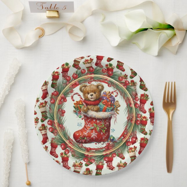 Christmas Stockings Paper Plate (Wedding)