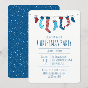 Christmas Stockings Party Invitation