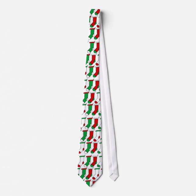Christmas Stockings Pattern Tie (Front)