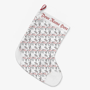 Christmas Stockings Personalised Reindeer Stocking