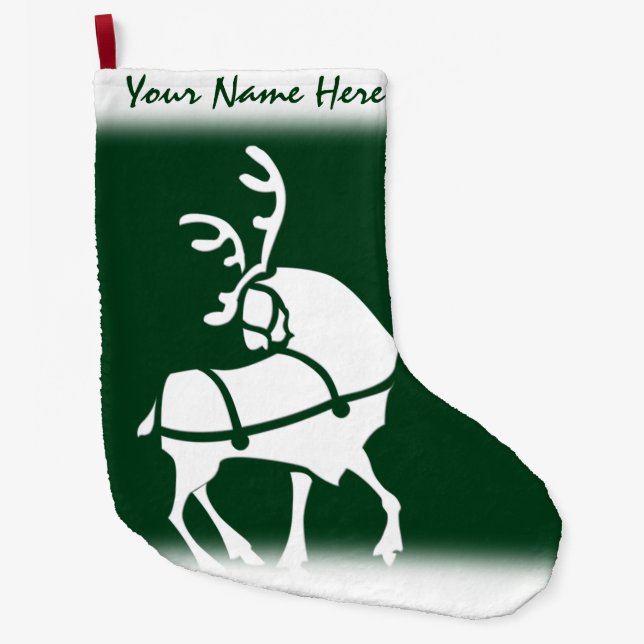 Christmas Stockings Personalised Reindeer Stocking (Front)