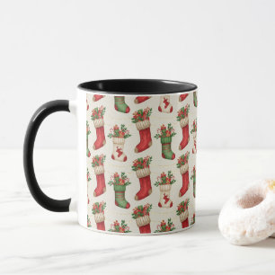 Christmas Stockings Seamless Pattern Mug
