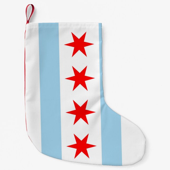 Christmas Stockings with Flag of Chicago, USA (Front)