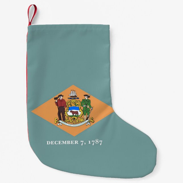Christmas Stockings with Flag of Delaware, USA (Front)