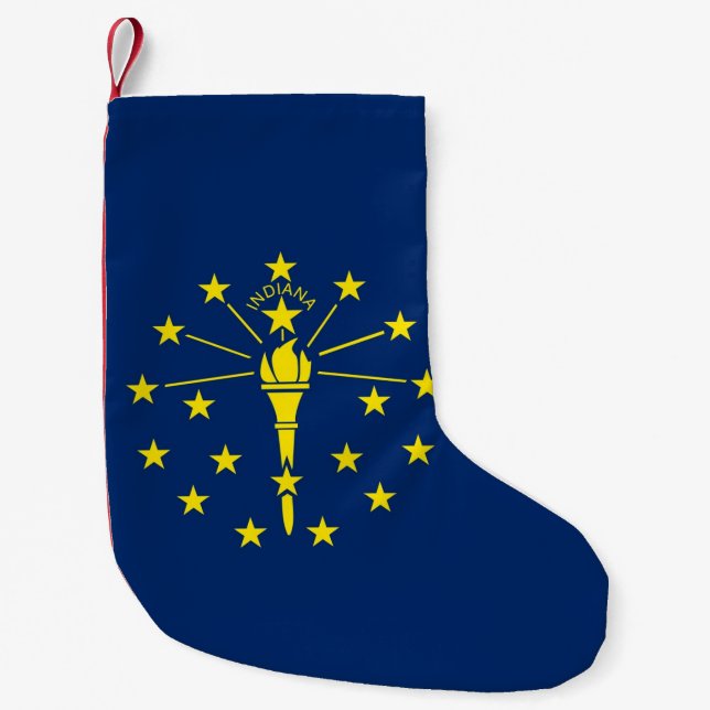 Christmas Stockings with Flag of Indiana, USA (Front)