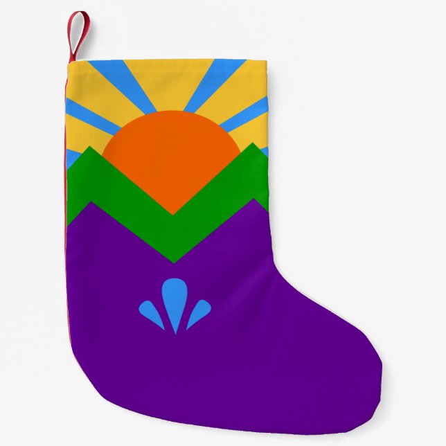 Christmas Stockings with Flag of Manitou Springs (Front)