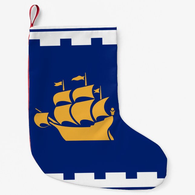 Christmas Stockings with Flag of Quebec City (Front)