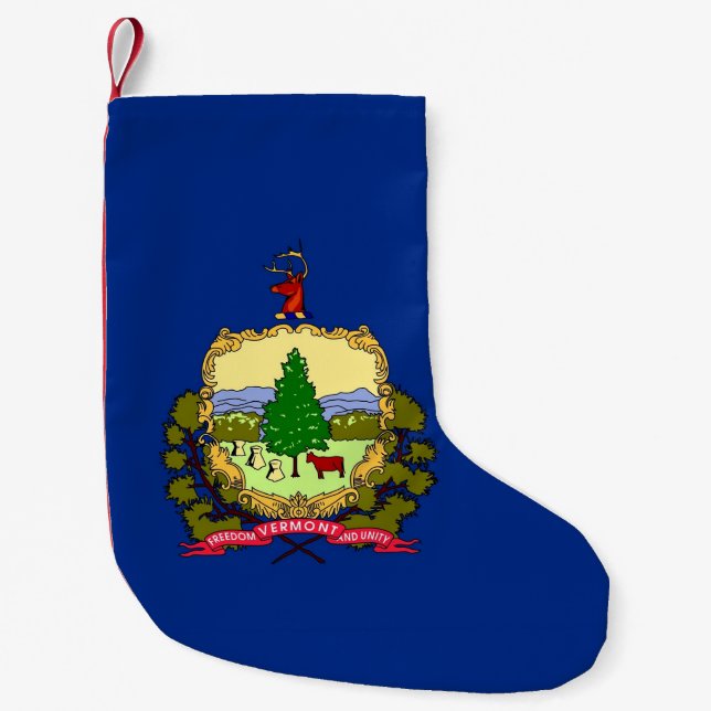 Christmas Stockings with Flag of Vermont (Front)