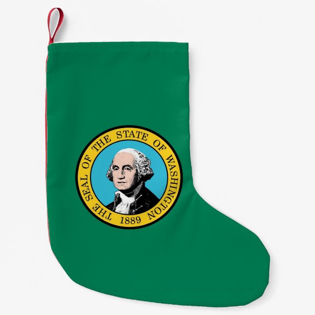 Christmas Stockings with Flag of Washington State (Front)