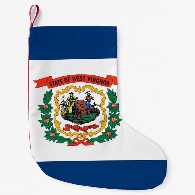 Christmas Stockings with Flag of West Virginia (Front)