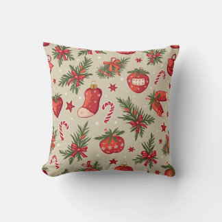 Christmas Strawberry Sock Pillow Cushion