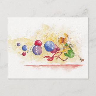 Christmas stress holiday postcard