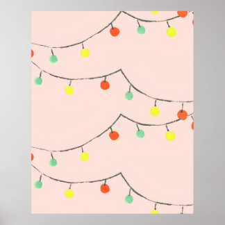 Christmas String Light Poster