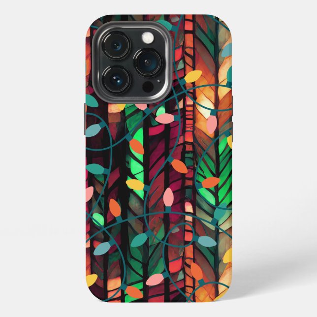 Christmas String Lights Colourful Bulbs  iPhone Case (Back)