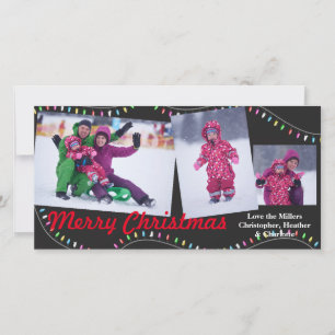 Christmas String of Lights - Christmas Photocard Holiday Card