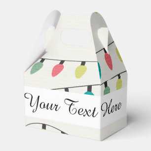 Christmas String of Lights Pattern Favour Box