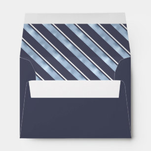 Christmas Stripe Pattern Blue ID862 Envelope
