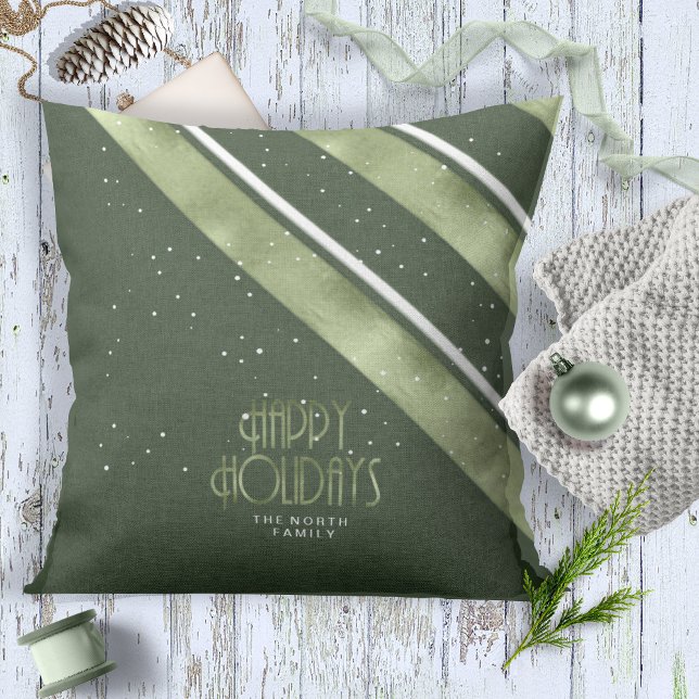 Christmas Stripe Pattern Green/White ID862 Cushion (Creator Uploaded)