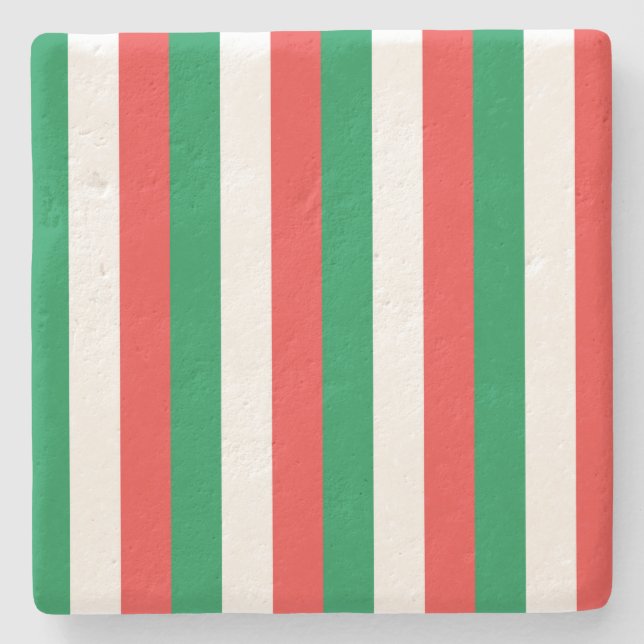 Christmas Striped coaster (Front)