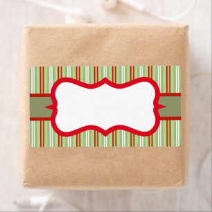 Christmas Striped Labels