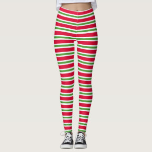 Christmas Striped Leggings
