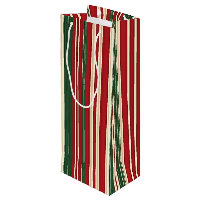 Christmas Stripes-1-WINE GIFT BAG (Back Angled)