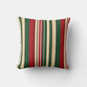 Christmas Stripes-24-Sq Throw Pillow