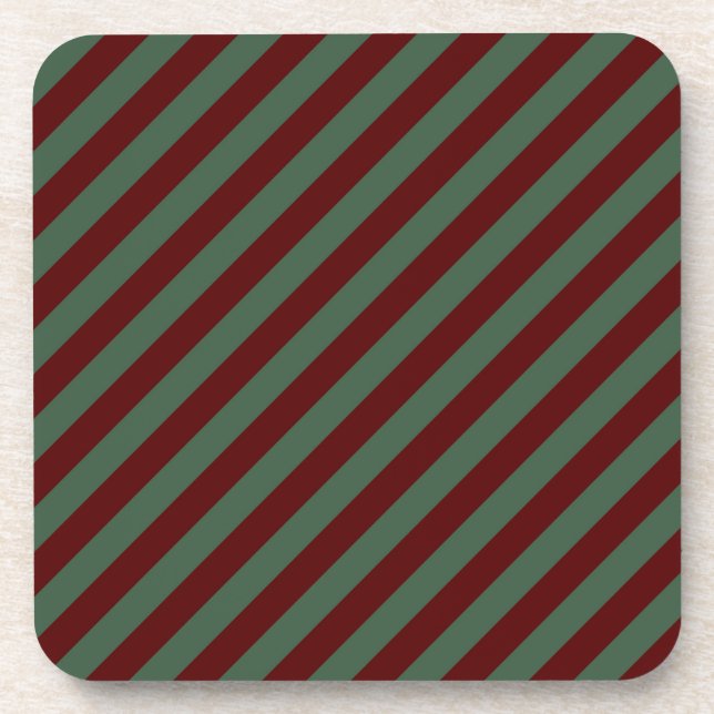 Christmas Stripes Coaster (Front)