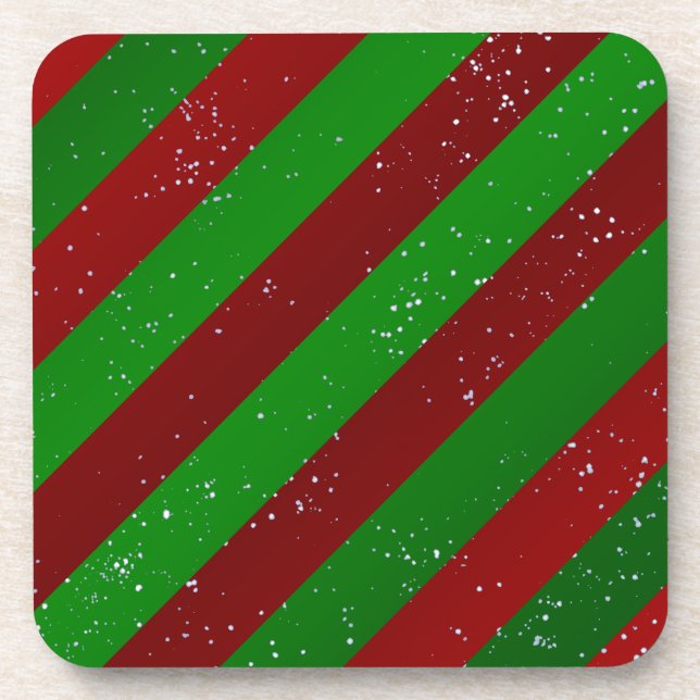 Christmas Stripes Coaster (Front)