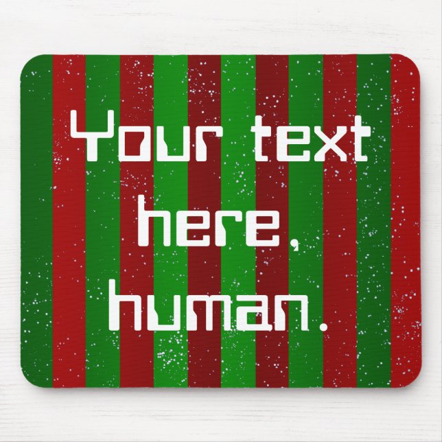 Christmas Stripes Mouse Mat (Front)