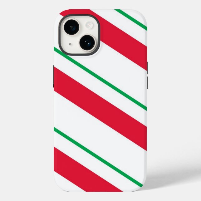 Christmas Stripes Phone Case (Back)
