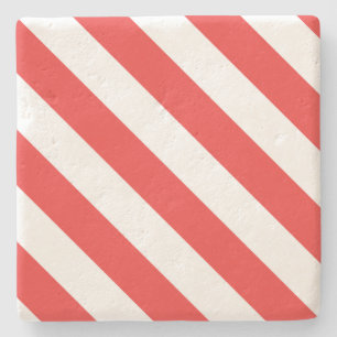 Christmas Stripes Square Coaster