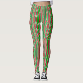 Christmas Stripes Vertical Leggings