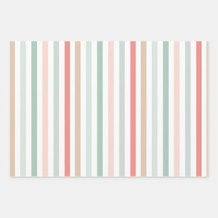 Christmas Stripes Wrapping Paper Sheet