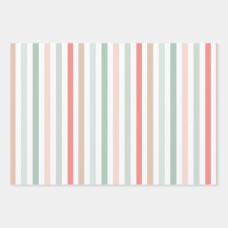 Christmas Stripes Wrapping Paper Sheet