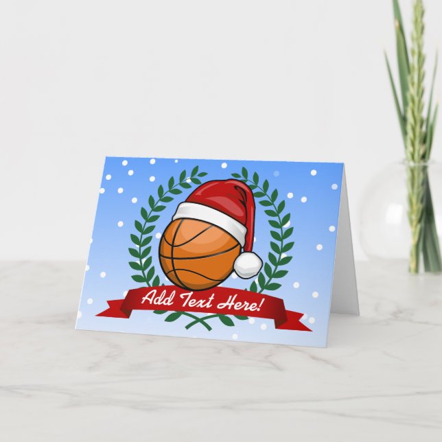 Christmas Style Basketball Holiday Card (Front)