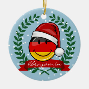 Christmas Style German Flag Ceramic Tree Decoration