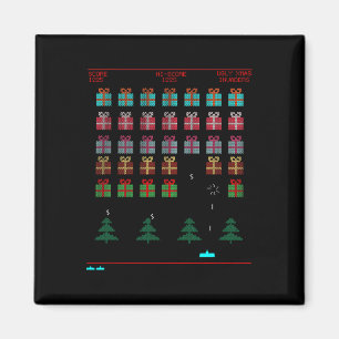 Christmas Style Retro Video Game Magnet