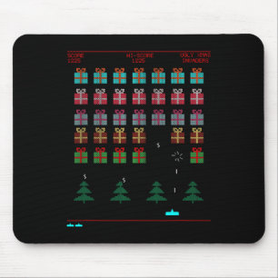Christmas Style Retro Video Game Mouse Mat