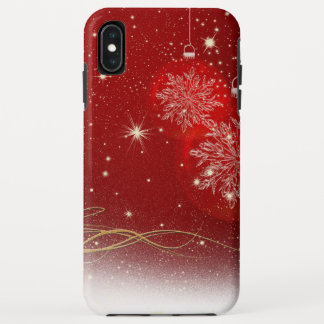 Christmas Stylish Shiny Glitter Sparkles Ornaments iPhone XS Max Case