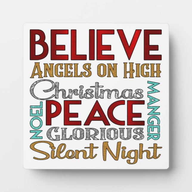 Christmas Subway text Plaque (Front)